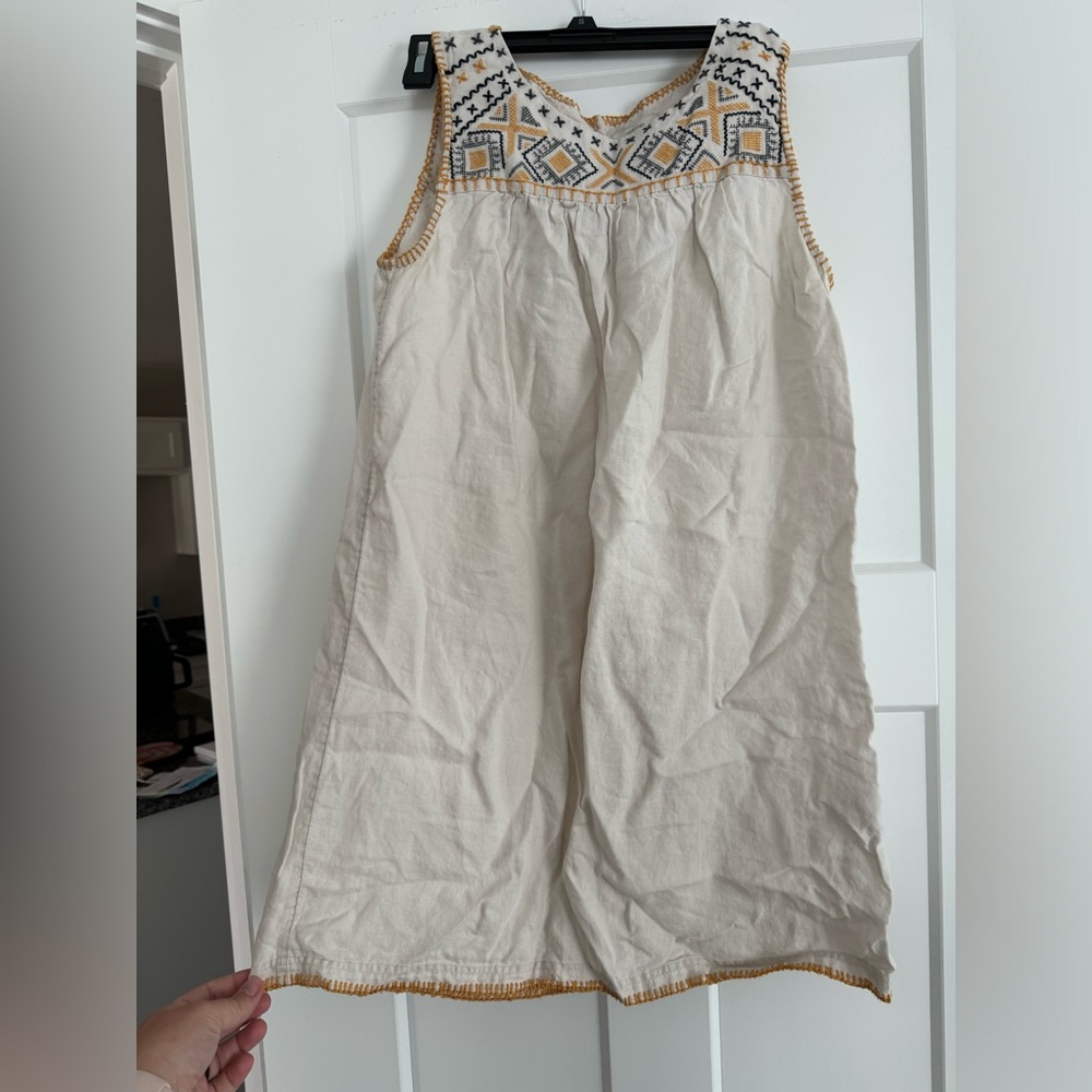 100% vintage linen dress , size M , sleeveless , summer dress